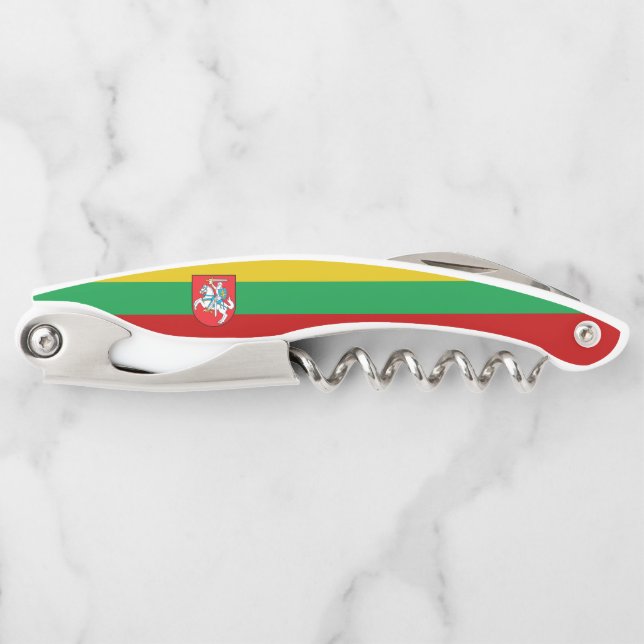 Lithuania flag-coat of arms corkscrew (Front)