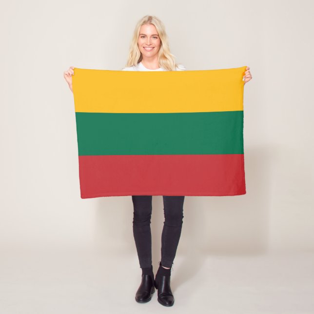 Lithuania Flag Fleece Blanket (In Situ)
