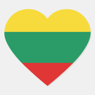 Lithuania Flag Heart Sticker