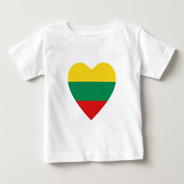 Lithuania Flag Heart T-Shirt (Front)