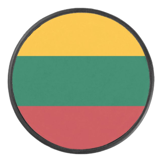 Lithuania Flag Hockey Puck (Front)