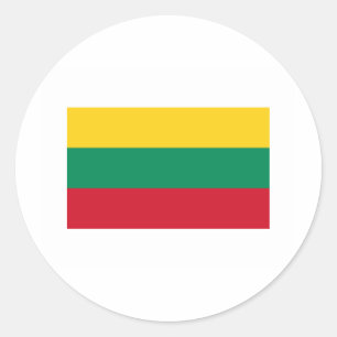 Lithuania FLAG International Classic Round Sticker