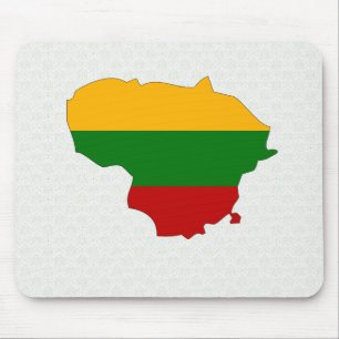 Lithuania Flag Map full size Mouse Pad