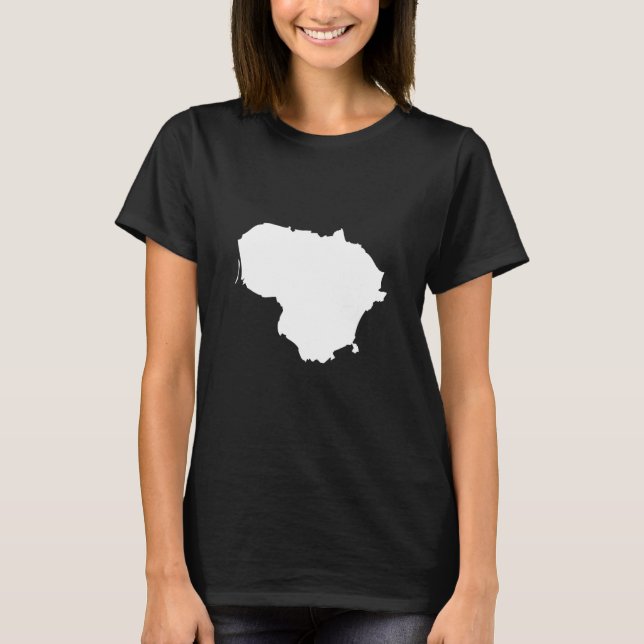 Lithuania Flag Map  Lithuania T-Shirt (Front)