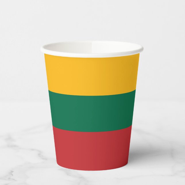 Lithuania flag paper cups (Left)