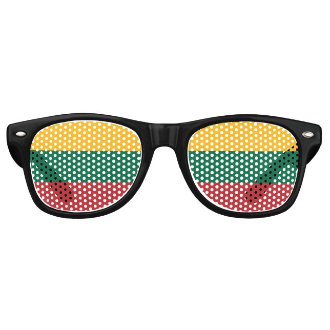 Lithuania Flag Retro Sunglasses (Front)