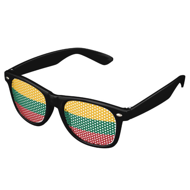 Lithuania flag retro sunglasses (Angled)