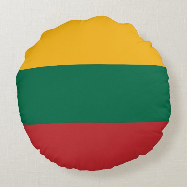 Lithuania flag round cushion (Back)
