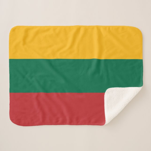Lithuania Flag Sherpa Blanket (Front (Horizontal))