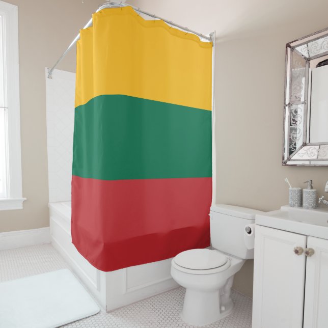 Lithuania flag shower curtain (In Situ)