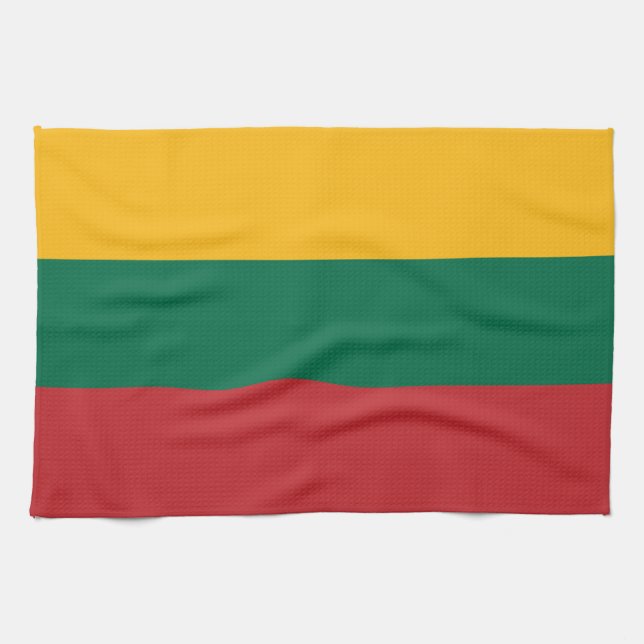 Lithuania Flag Tea Towel (Horizontal)