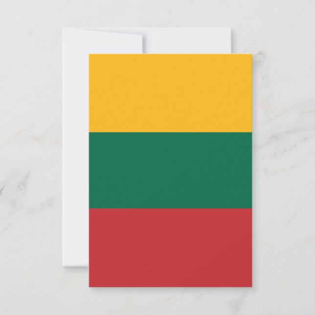 Lithuania flag thank you card (Front)
