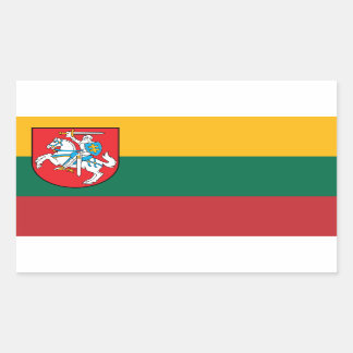 Lithuania Flag with Vytis Rectangular Sticker
