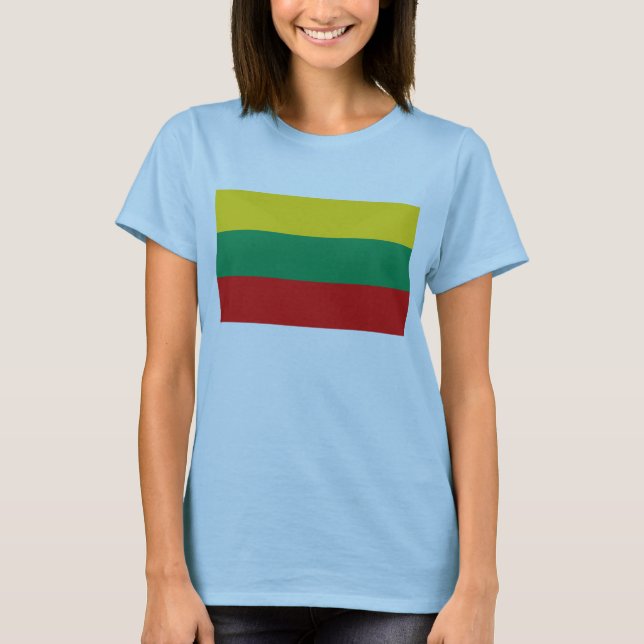 Lithuania Flag x Map T-Shirt (Front)