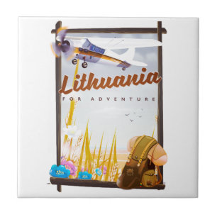 lithuania - For an adventure travel poster Ceramic Tile