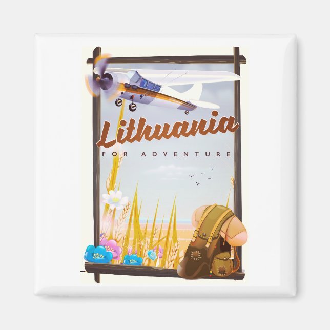 lithuania - For an adventure travel poster Magnet (Front)