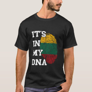 Lithuania It's In My DNA Thumbmark Lietuva Lithuan T-Shirt