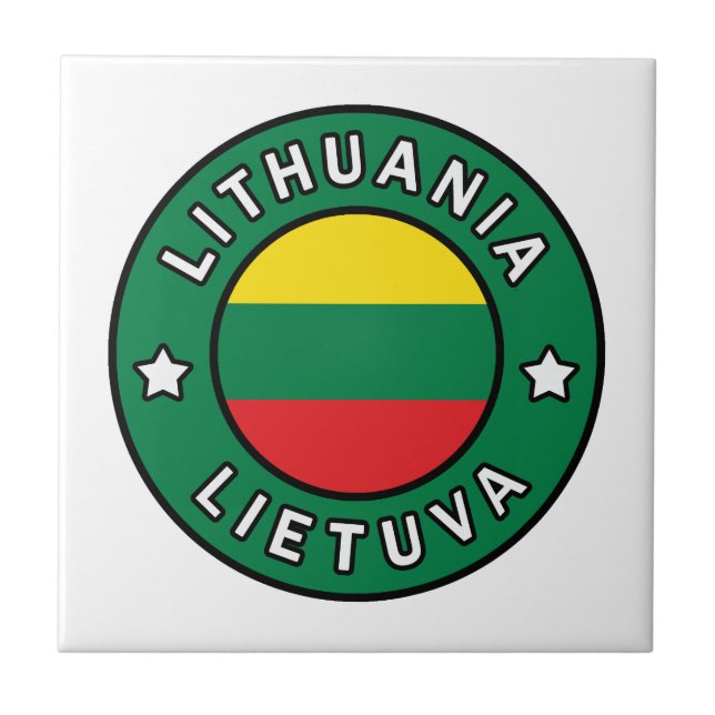 Lithuania Lietuva Ceramic Tile (Front)