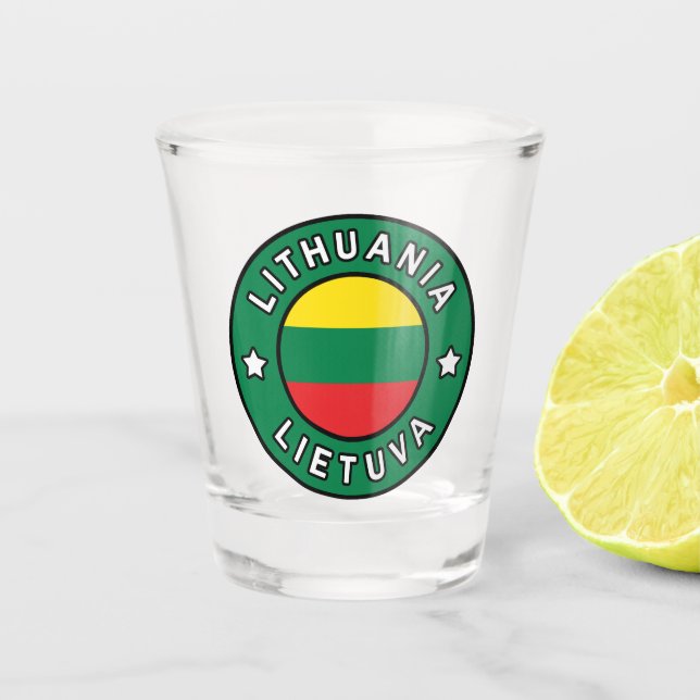 Lithuania Lietuva Shot Glass (Front)