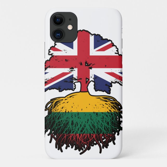 Lithuania Lithuanian British UK United Kingdom Case-Mate iPhone Case (Back)
