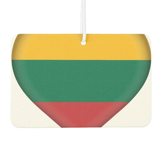 Lithuania (Lithuanian) Flag Car Air Freshener (Front)