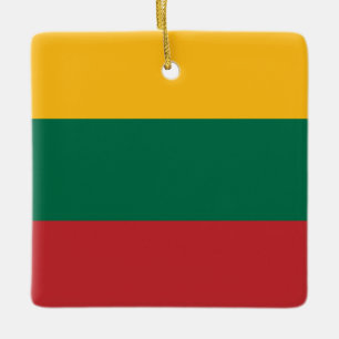 Lithuania (Lithuanian) Flag Ceramic Ornament