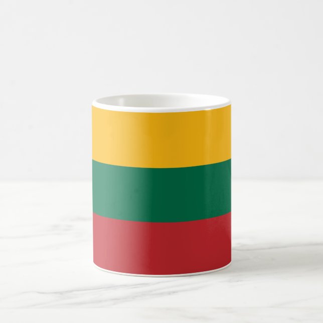 Lithuania (Lithuanian) Flag Coffee Mug (Center)