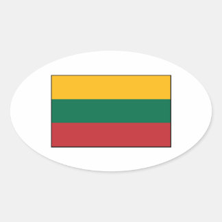 Lithuania - Lithuanian Flag Oval Sticker