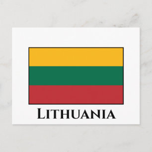 Lithuania (Lithuanian) Flag Postcard
