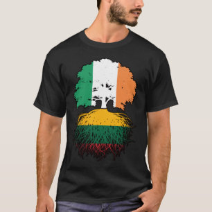 Lithuania Lithuanian Irish Ireland Tree Roots Flag T-Shirt