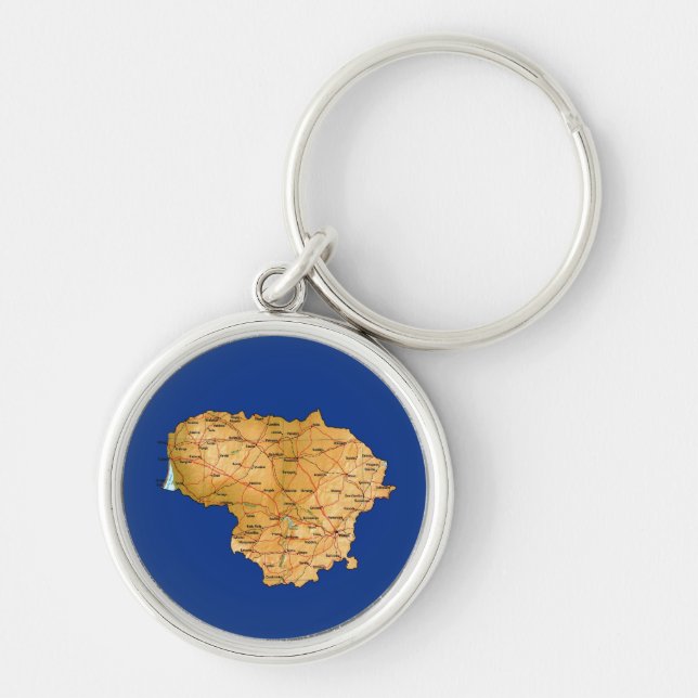 Lithuania Map Keychain (Front)