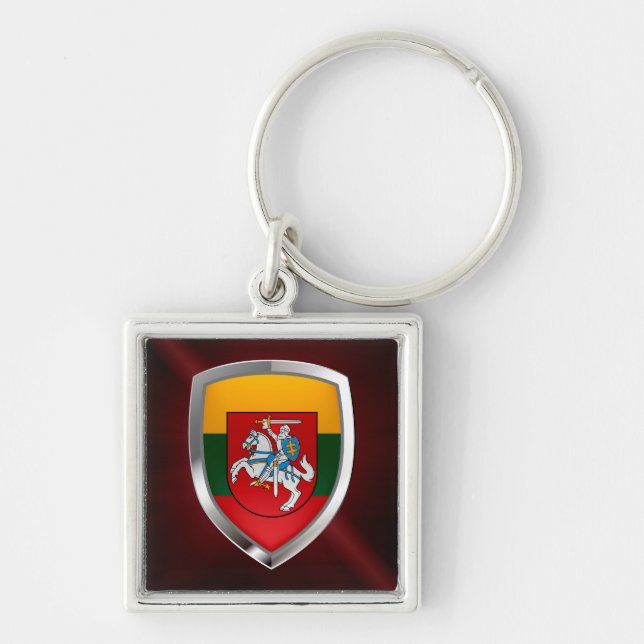 Lithuania Metallic Emblem Key Ring (Front)