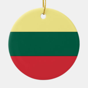 Lithuania National Flag Ceramic Ornament