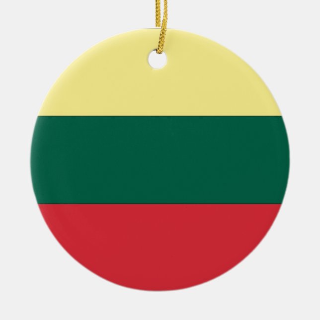 Lithuania National Flag Ceramic Ornament (Front)