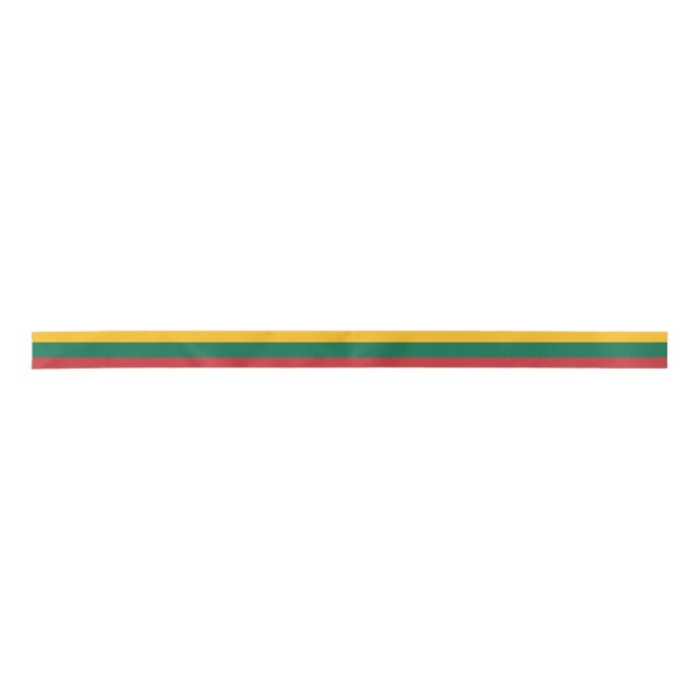 Lithuania National Flag Satin Ribbon (Front)