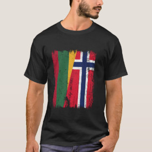Lithuania Norway Half Flag Lithuanian Norwegian An T-Shirt