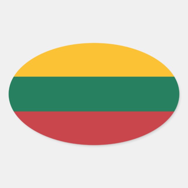 Lithuania Oval Sticker (Front)