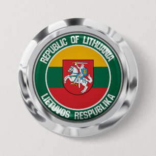 Lithuania Round Emblem 7.5 Cm Round Badge