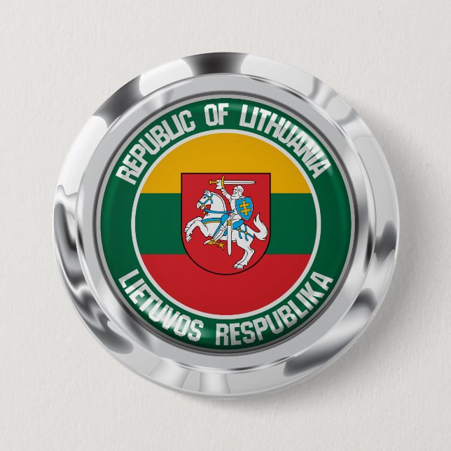 Lithuania Round Emblem 7.5 Cm Round Badge (Front)