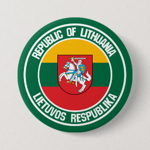 Lithuania Round Emblem 7.5 Cm Round Badge