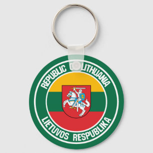 Lithuania Round Emblem Key Ring
