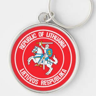Lithuania Round Emblem Key Ring
