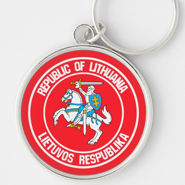 Lithuania Round Emblem Key Ring (Front)
