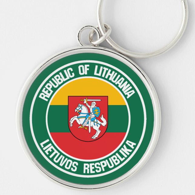 Lithuania Round Emblem Key Ring (Front)