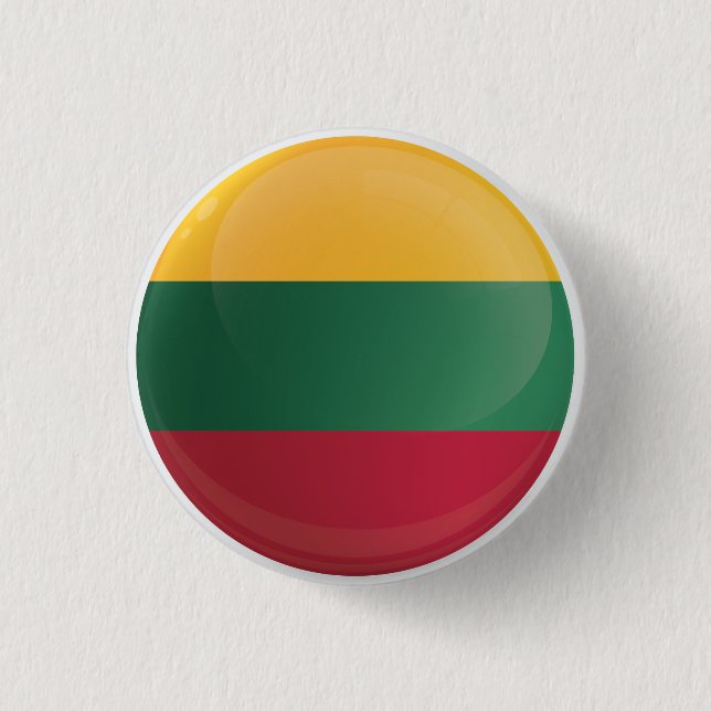 Lithuania  Round Icon Flag 3 Cm Round Badge (Front)