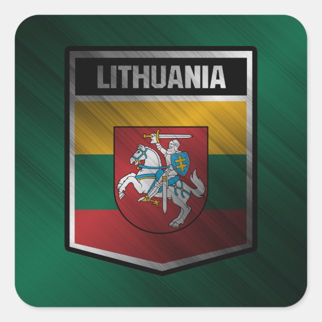 Lithuania Square Sticker (Front)