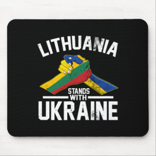 Lithuania Stands With Ukraine Ukrainian Lithuanian Mouse Pad
