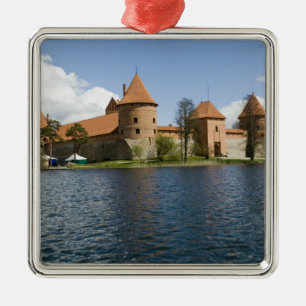 Lithuania, Trakai. Island Castle 3 Metal Tree Decoration