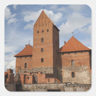 Lithuania, Trakai, Trakai Historical National 3 Square Sticker