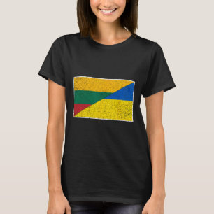 Lithuania Ukraine Flag Lithuanian Ukrainian Nation T-Shirt